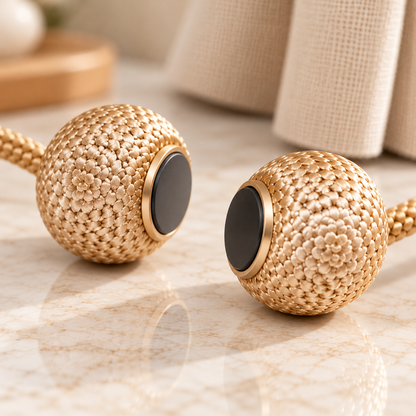 Gold Braided Magnetic Curtain Tieback