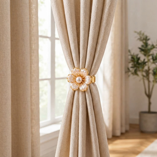 Gold Pearl Decorative Curtain Clip Tieback