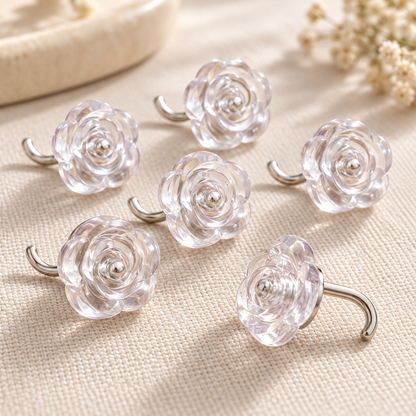 Clear Rose Upholstery Twist Pins for Sofa Covers