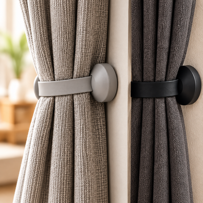 No-Drill Adhesive Flexible Curtain Tieback