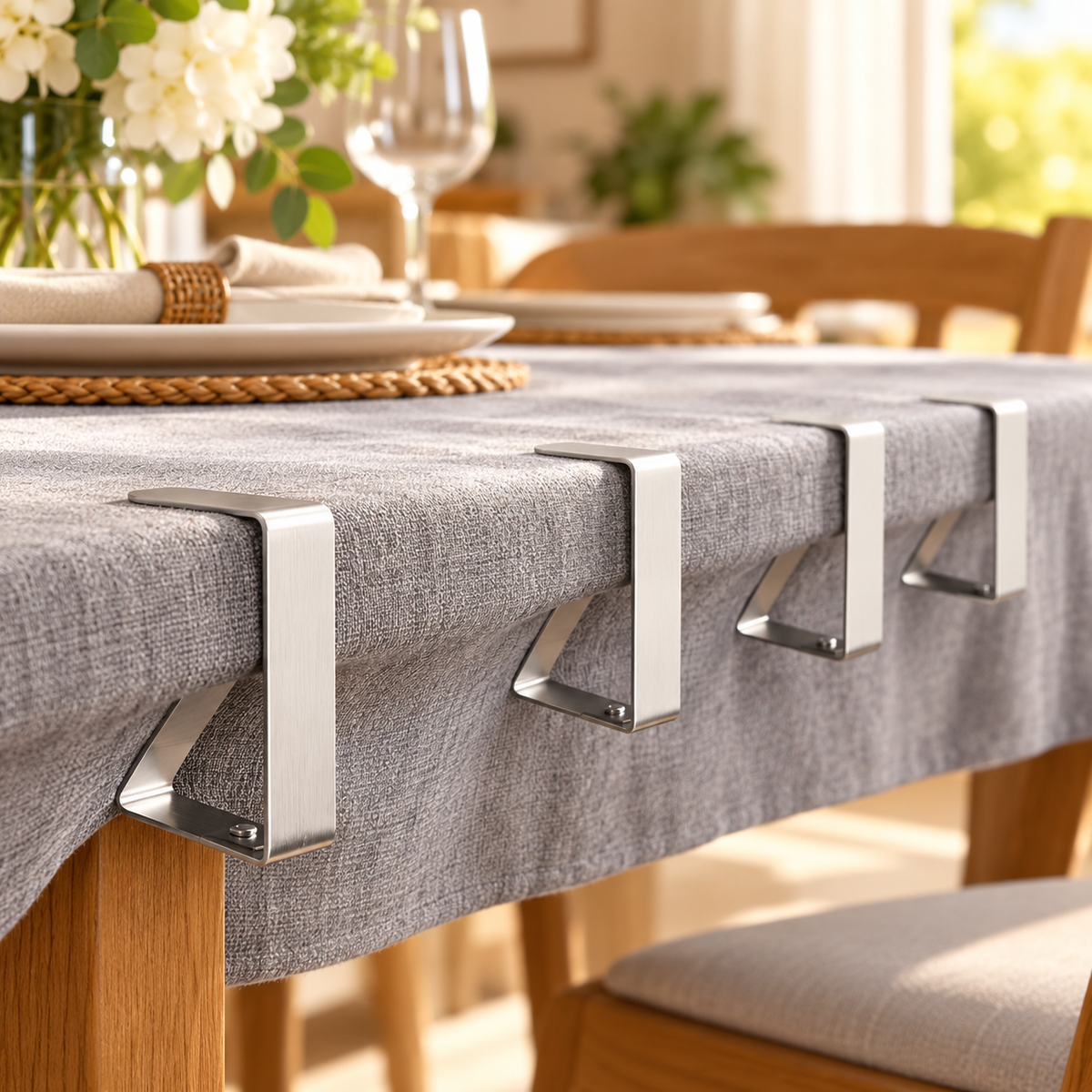 Stainless Steel Non-Slip Tablecloth Clips