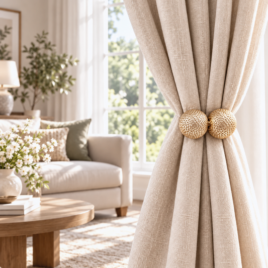 Gold Braided Magnetic Curtain Tieback